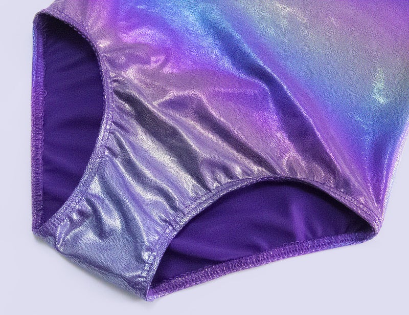 Nokecina Gymnastics Leotards for Girls Sparkly Long Sleeve Size 4t 5t Purple Kids Athletic One-Piece Gym Tumble Outfits - Image 4