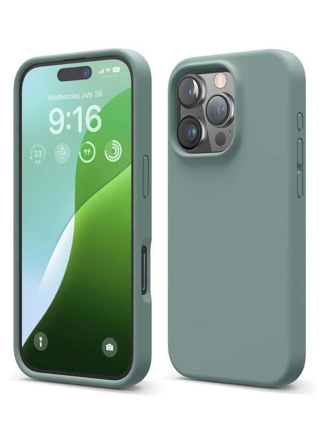 ACLIX I Phone 16 Pro case cover Full Body Protection, Shockproof, Slim, Anti-Scratch Soft Microfiber Lining - Midnight Green - Image 1