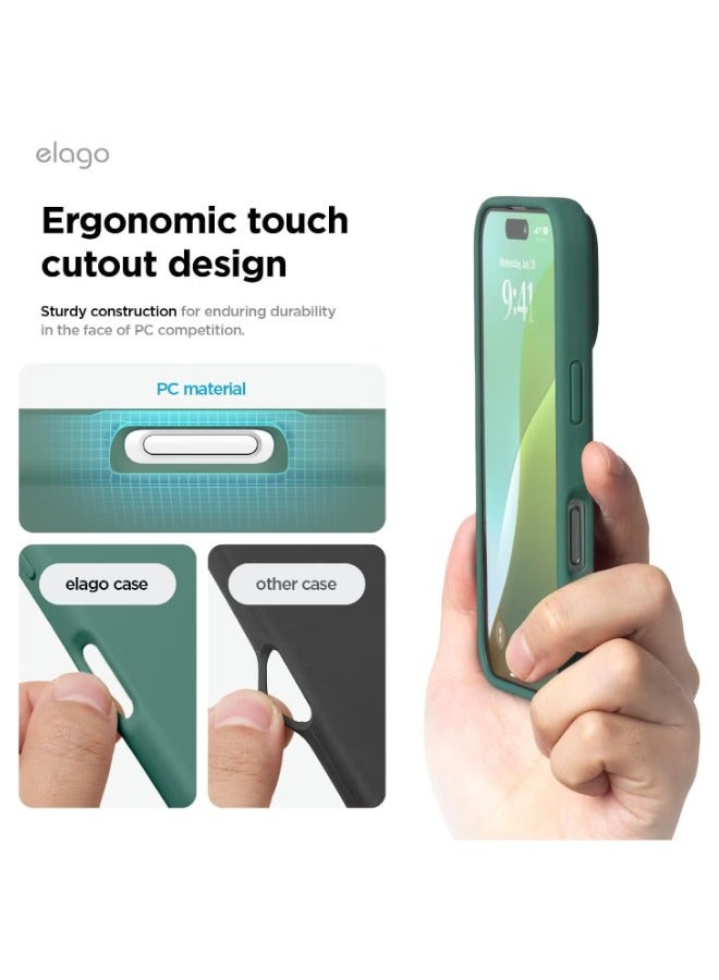 ACLIX I Phone 16 Pro case cover Full Body Protection, Shockproof, Slim, Anti-Scratch Soft Microfiber Lining - Midnight Green - Image 2