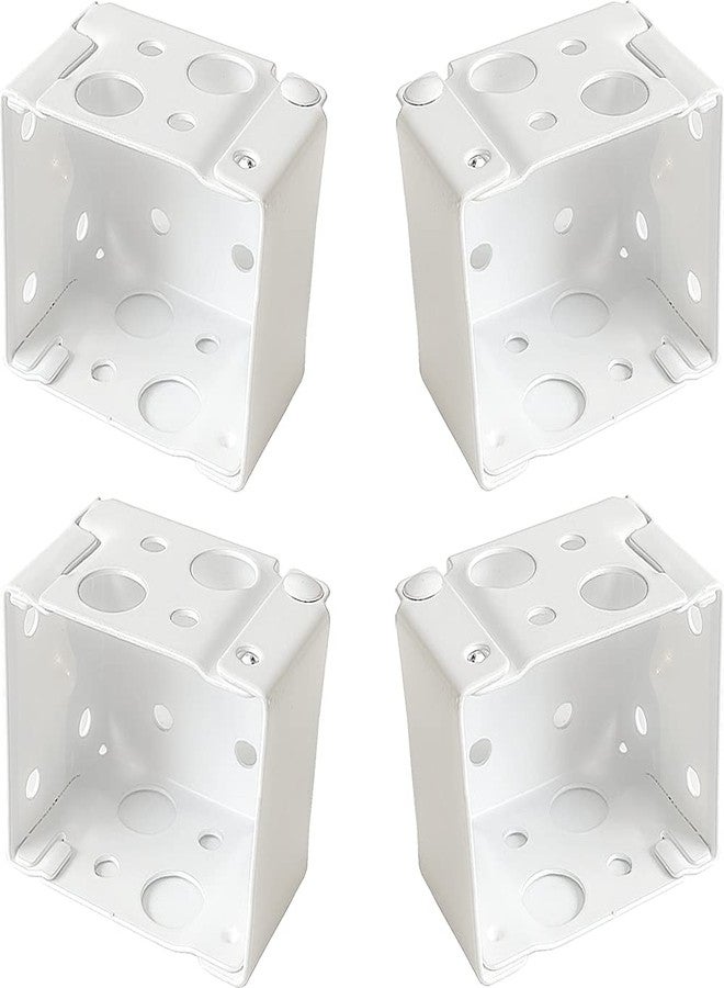 Cutelec 4 pcs Box Mounting Bracket for 1.5inch Blinds White Color Head Track End Cover Holder 2 Sets for Window Venetian Blinds Headrail with APX 1-7/16" x 1-5/8"(37x41mm) in Size - Image 1