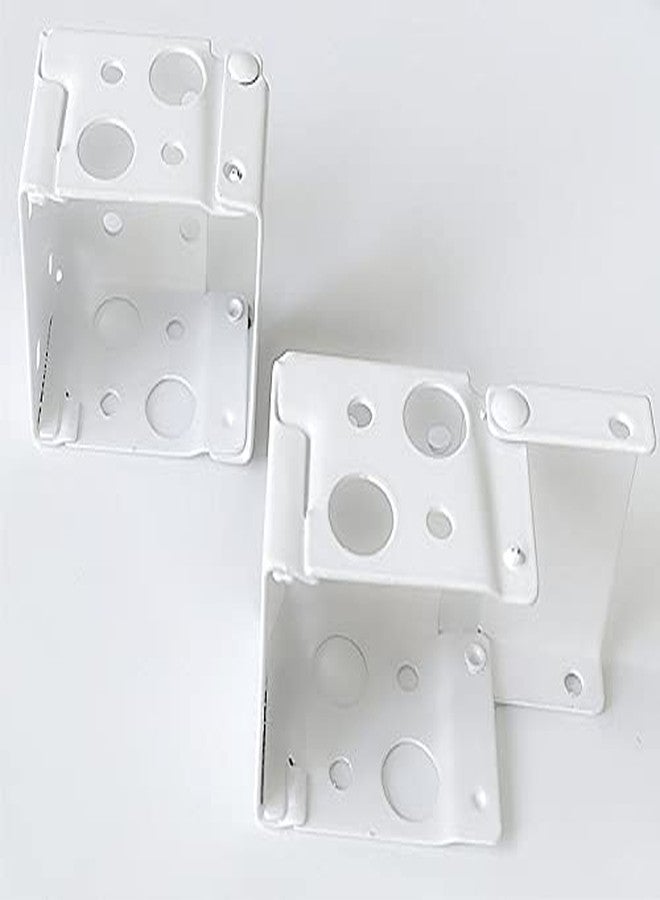 Cutelec 4 pcs Box Mounting Bracket for 1.5inch Blinds White Color Head Track End Cover Holder 2 Sets for Window Venetian Blinds Headrail with APX 1-7/16" x 1-5/8"(37x41mm) in Size - Image 5