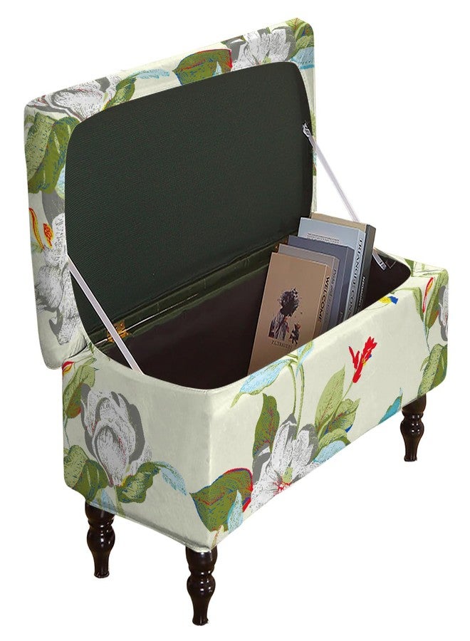 Eco-Ancheng غطاء تخزين عثماني مستطيل من إيكو-أنشنغ، غطاء قابل للطي لمقعد تخزين، غطاء مسند قدم، غطاء مقعد، واقي أثاث مسند القدم بقاعدة مطاطية مانعة للانزلاق لغرفة المعيشة (متوسط 01) - Image 1