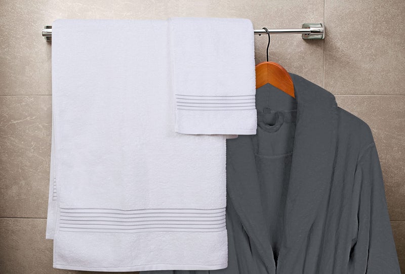 Utopia Towels 8 Piece Premium Towel Set, 2 Bath, 2 Hand, and 4 Washcloths, 100% Ring Spun Cotton, Highly Absorbent Towels for Bathroom, Sports, and Hotel, White - Image 5