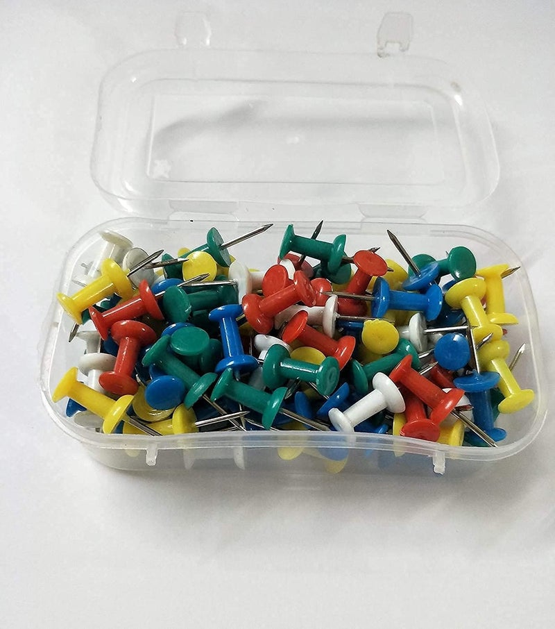 53 Arts 70-Piece Multi-Colored Push Pin Set – Reusable Thumb Tacks with Organizer Box for Notice Boards, Cork Boards, Maps, Bulletin Boards, and DIY Projects - Image 3