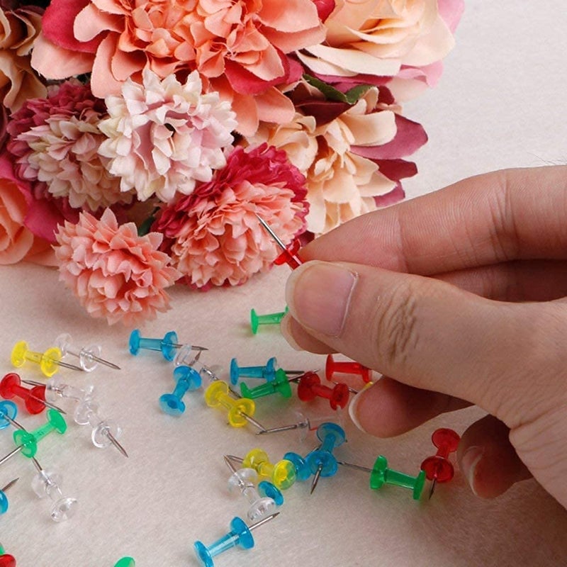 53 Arts 70-Piece Multi-Colored Push Pin Set – Reusable Thumb Tacks with Organizer Box for Notice Boards, Cork Boards, Maps, Bulletin Boards, and DIY Projects - Image 5