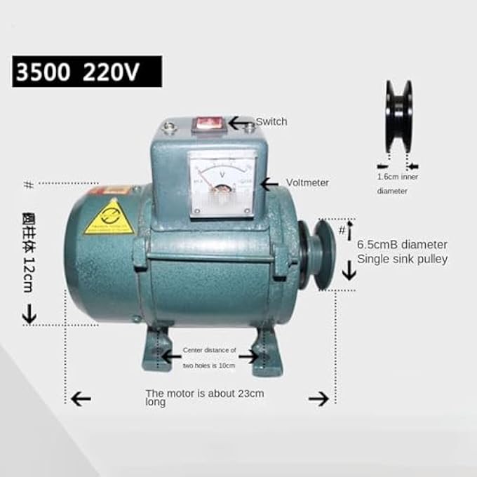 OLONETO 3500W Permanent Magnet Brushless Generator 220V 28004000 RPM Pure Copper Alternator With Voltage Stabilizer, High Power For Home Backup Or DIY Power Supply, 50Hz - Image 3