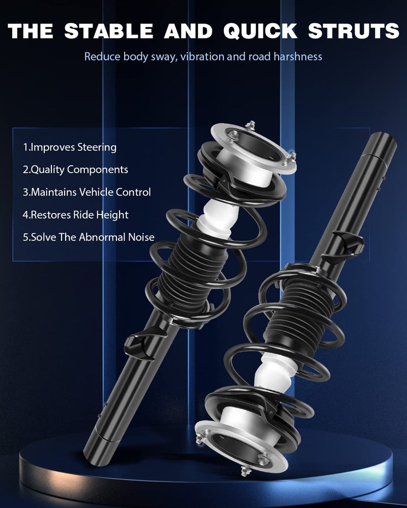 ECCPP Complete Struts Spring Assembly Front Struts Shock Absorber Fit for 2008-2013 for BMW 128i 2008-2013 for BMW 135i 2013 for BMW 135is Set of 2 - Image 3