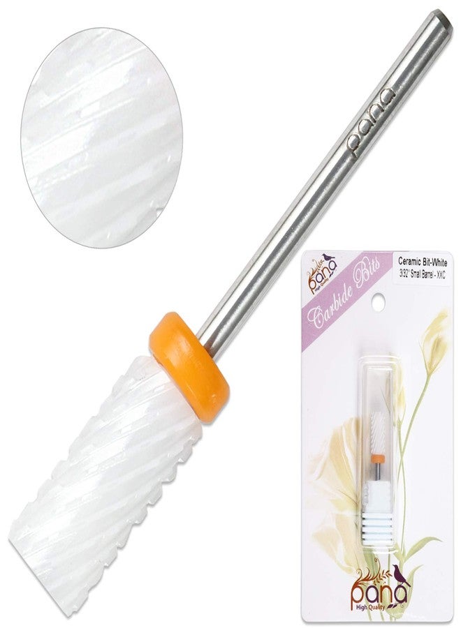 Pana Professional USA Ceramic White Small Barrel Bit Nail Drill (Grit: Double XXC Coarse) 3/32" Shank Size - Image 4