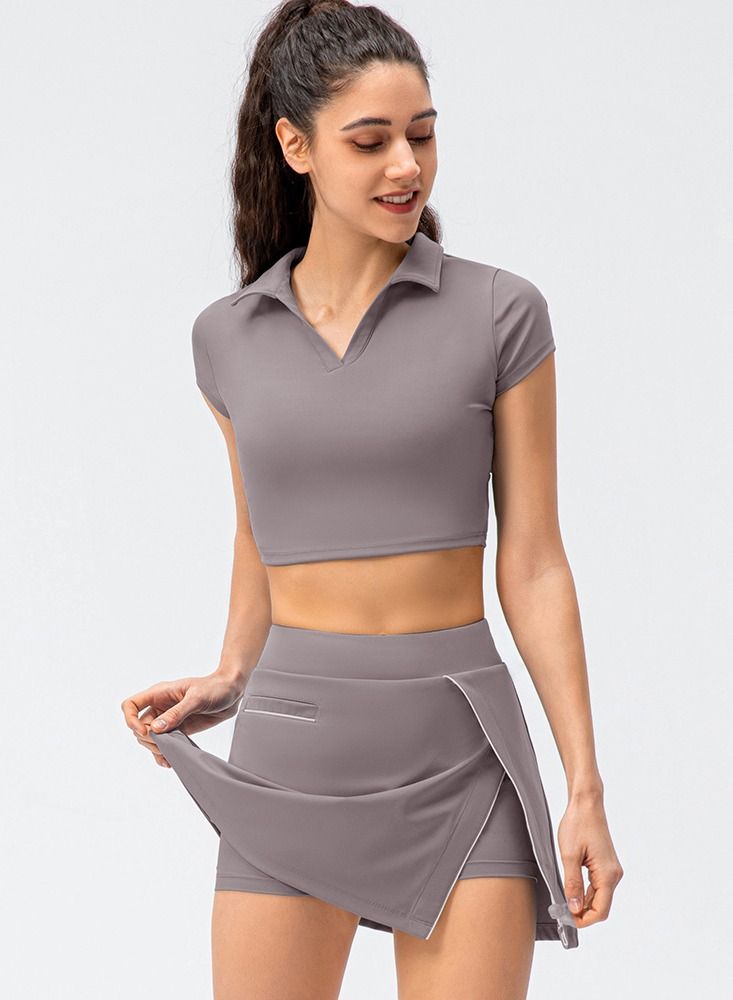 Loquat Leisure sport short sleeve yoga fitness two suits - Image 1