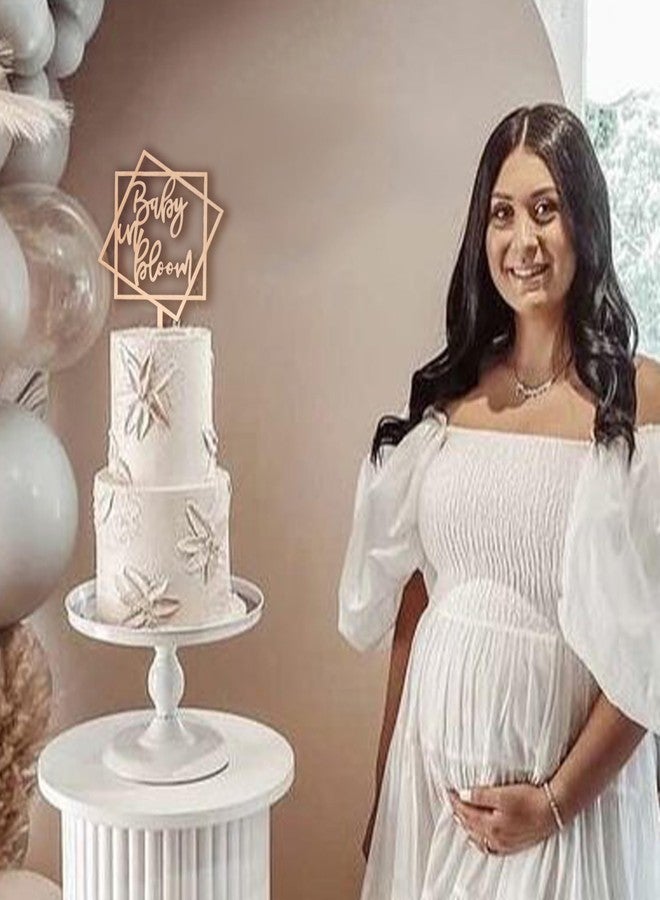 زينة كعكة "طفل في أوج ازدهاره" من فانجنينج - لافتة كعكة لحفل استقبال المولود، زينة كعكة حفل استقبال المولود، إعلان الحمل، زينة كعكة الكشف عن جنس المولود (زينة على شكل زهرة) - Image 4