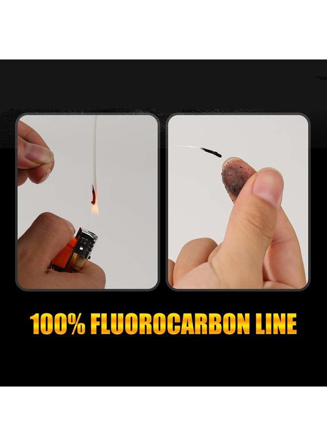 ANGRYFISH 100% Fluorocarbon Fishing Line-Invisible Underwater-Faster Sinking- Ultralow Stretch-Fishing Leader Line 2-30LB 2LB/0.128MM-55YD - Image 2
