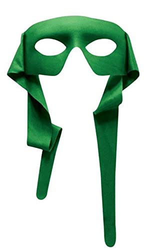 Rubies Large Masked Man WTies Green Mask with Ties for Adults Unisex No Size - Image 1