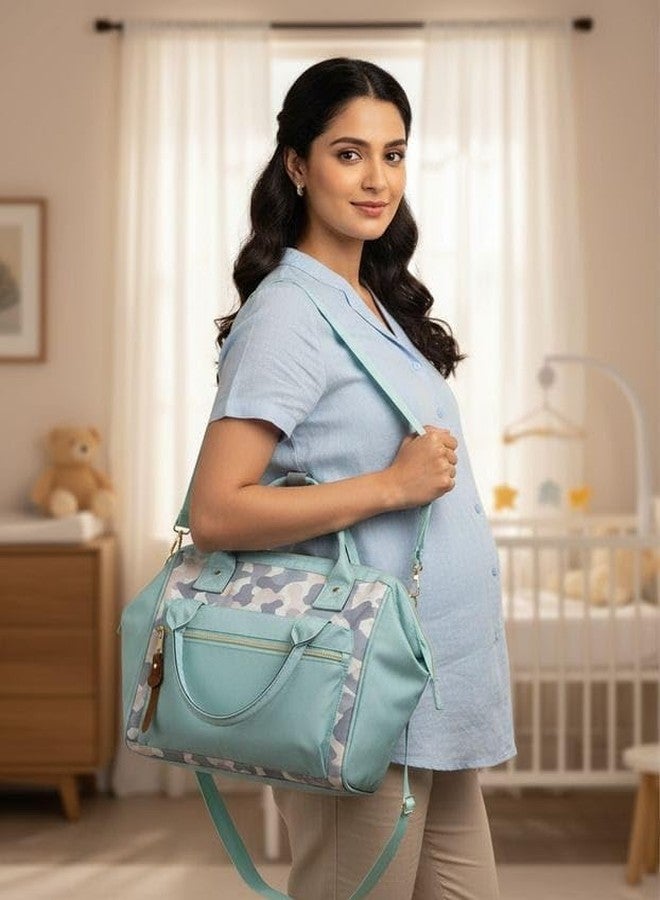 Mini Diaper Bag for Baby | Small Nappy Bags for Mother | Maternity Travel Handbag | Hospital Bags for Mom | Baby Shower Gift for Mom | Gifts for New Born Baby Boy Girl | Blue - Image 3