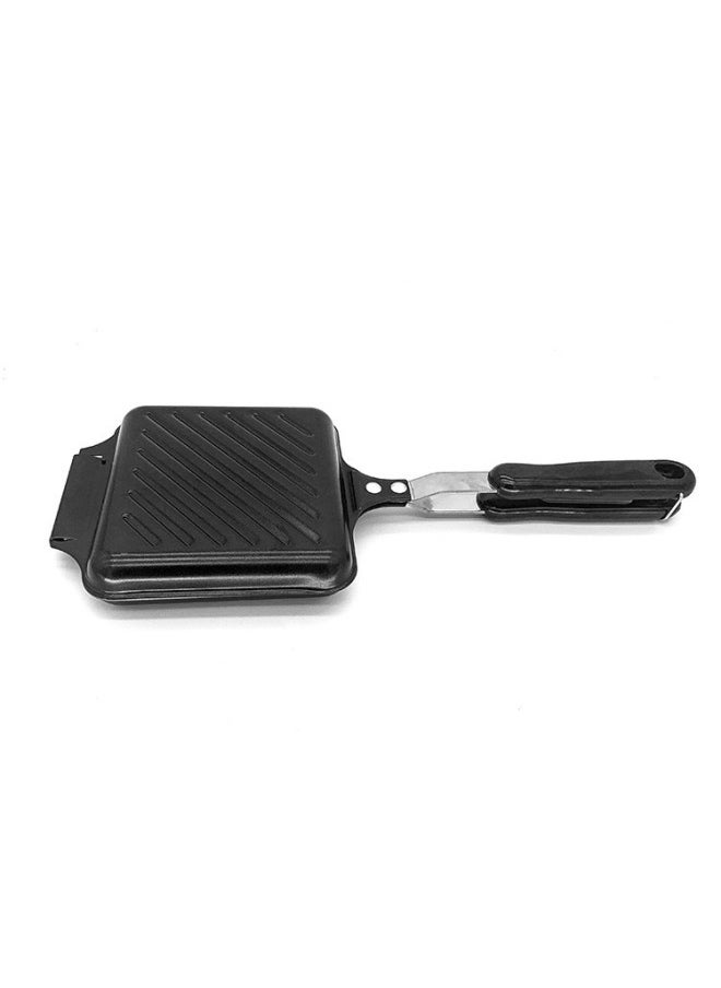 Generic - Cross-border Special Detachable Twill Iron Sandwich Baking Pan Non-stick Double-sided Sandwich Flat-bottom Mold Frying Pan-Specifications:Iron Sandwich-Color:Black - Image 1