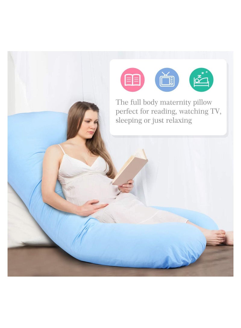 COMFY MATERNITY SUPPORT PREGNANCY PILLOW BLUE - Image 2