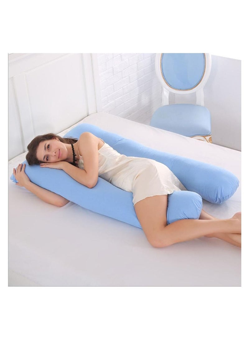 COMFY MATERNITY SUPPORT PREGNANCY PILLOW BLUE - Image 1