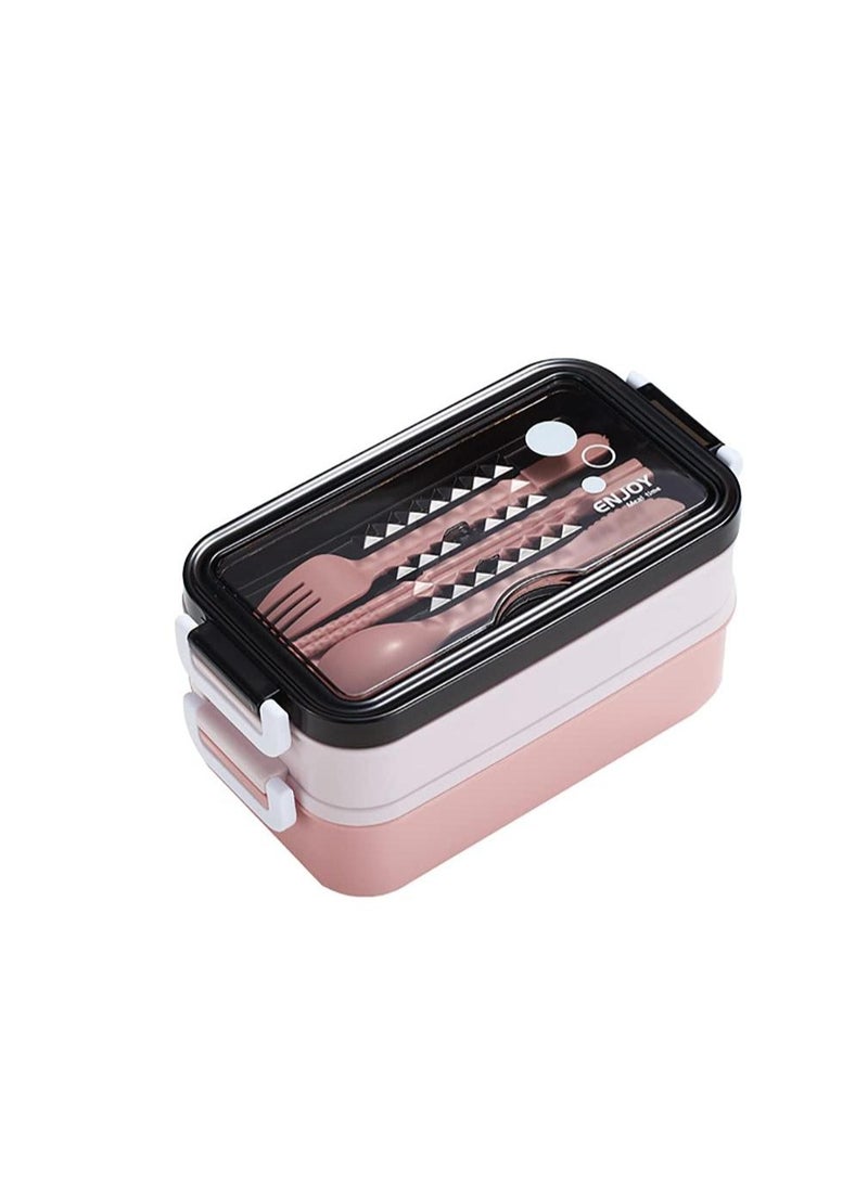 YumLock YumLock Leakproof Lunch Box with 2 Dividers and Cutlery Set., Food Grade Safe Material  - Image 1