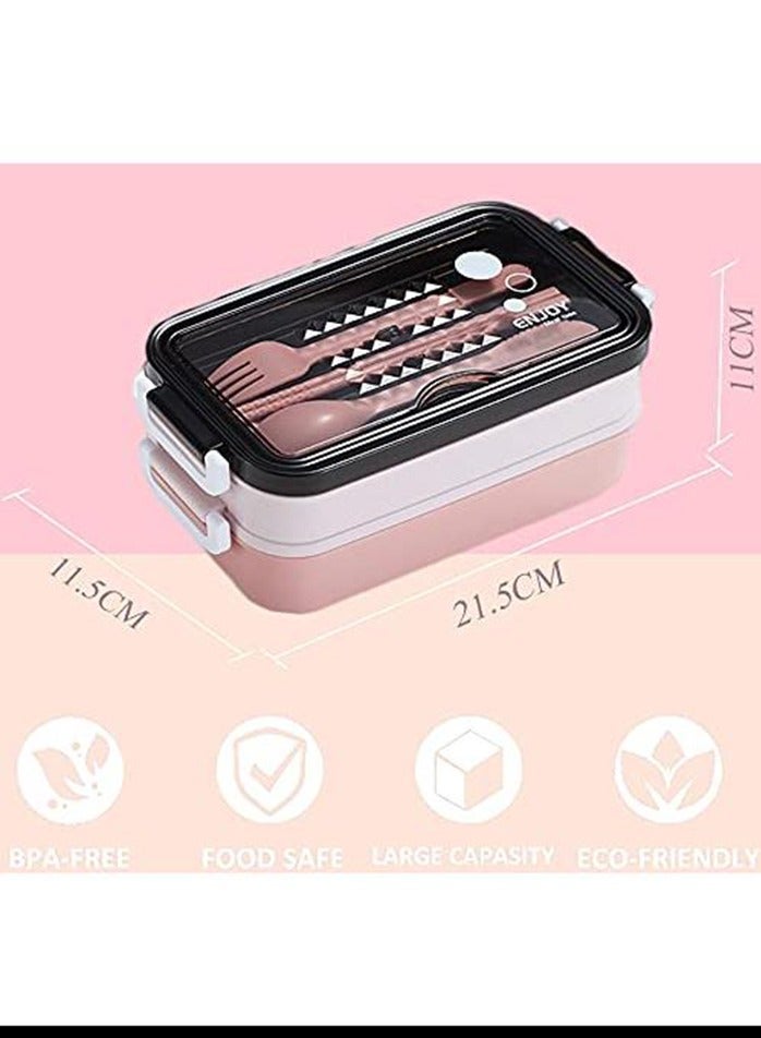 YumLock YumLock Leakproof Lunch Box with 2 Dividers and Cutlery Set., Food Grade Safe Material  - Image 3
