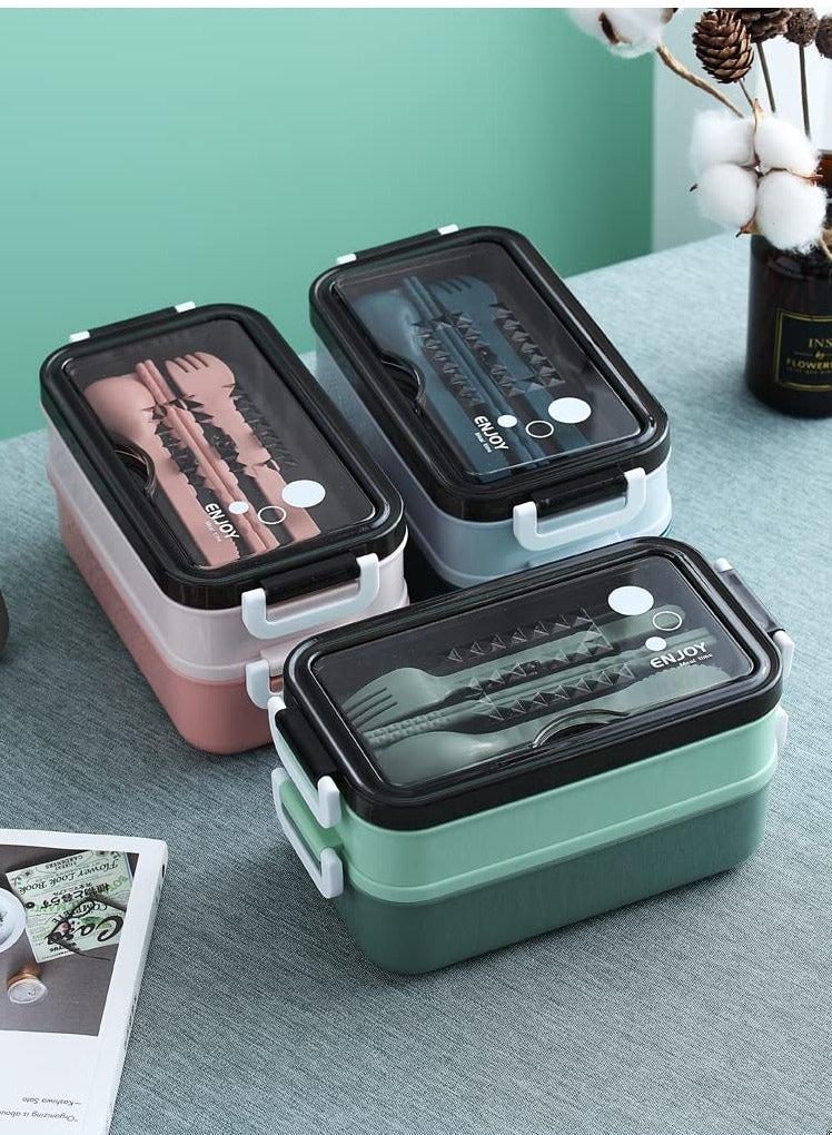 YumLock YumLock Leakproof Lunch Box with 2 Dividers and Cutlery Set., Food Grade Safe Material  - Image 5