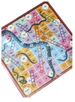 LUDO 2 in 1 Board Game Chess Ludo Snakes and Ladders Foldable  - Image 2