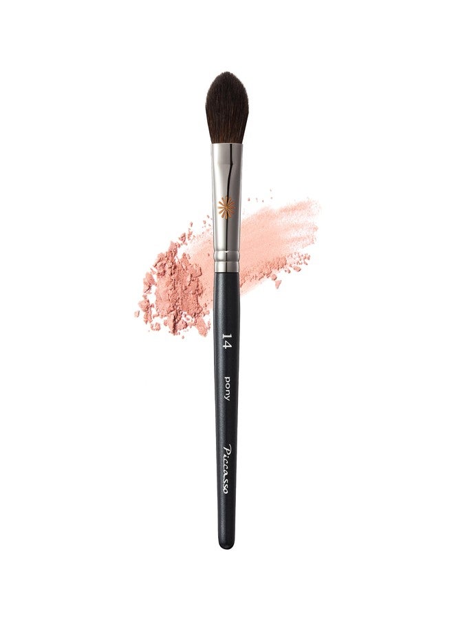 Piccasso Korean Piccasso Brush PONY14 Blusher Brush - Powder Blush Brush for Cheeks, Soft Face Makeup Brush for Women, Ideal for Powder Blush Application and Daily Face Makeup, K-Beauty - Image 1