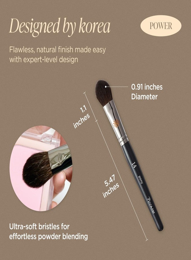 Piccasso Korean Piccasso Brush PONY14 Blusher Brush - Powder Blush Brush for Cheeks, Soft Face Makeup Brush for Women, Ideal for Powder Blush Application and Daily Face Makeup, K-Beauty - Image 2