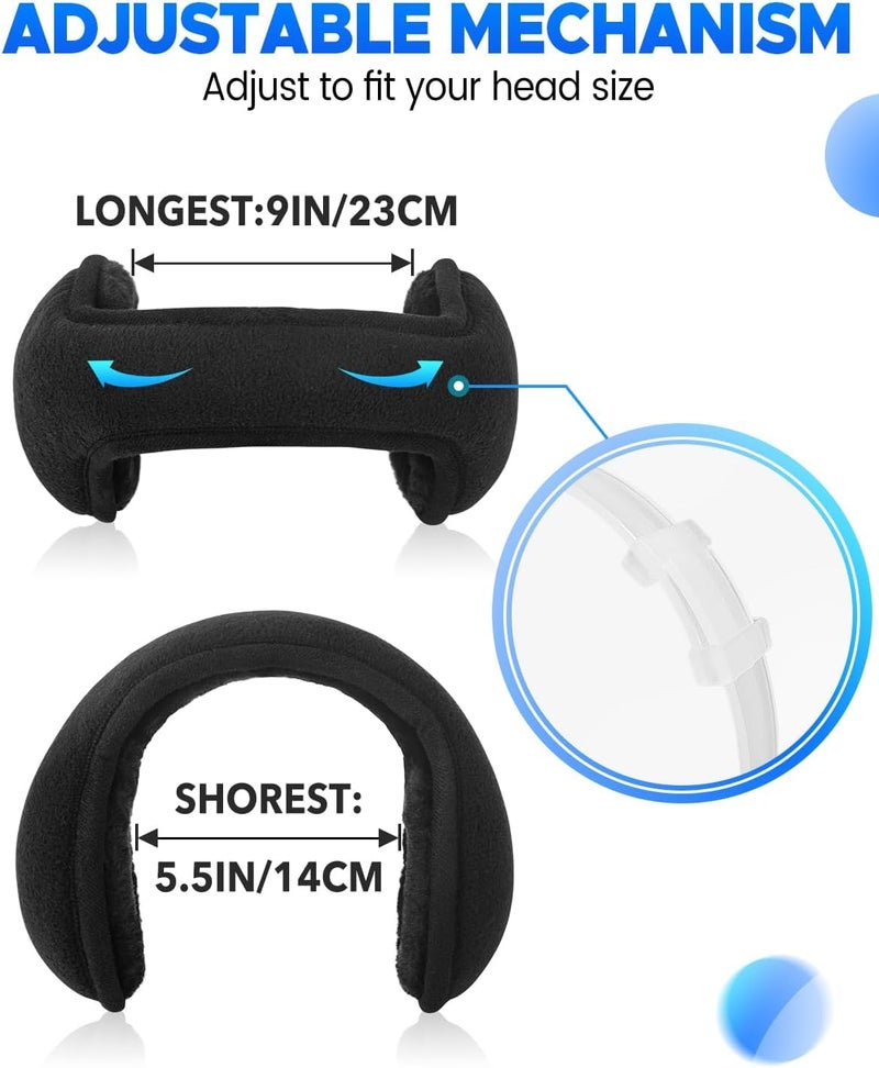 NORTHWIND Winter ear muffs for men, ear muffs for women, ear cover for winter,Behind The Head Style Winter Earmuffs,Foldable ear muff (Black) - Image 5
