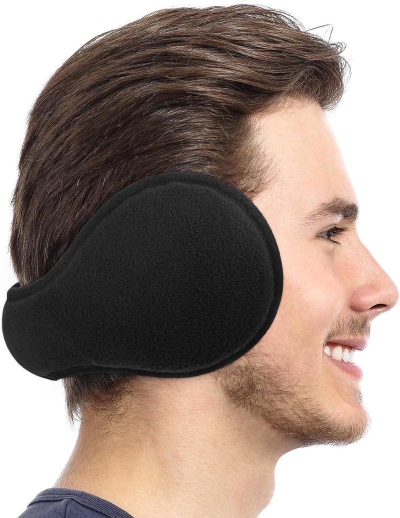 NORTHWIND Winter ear muffs for men, ear muffs for women, ear cover for winter,Behind The Head Style Winter Earmuffs,Foldable ear muff (Black) - Image 2