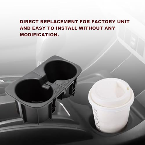 NFSpeeding Cup Holder Inserts Fits 2005-2017 Tacoma Front Drinks Holder Center Console Replace 66991-04012 66992-04012 Black - Image 3