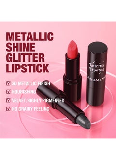 Jolilab Sparkling Lipstick Lip Gloss Long Lasting Waterproof Moisturizer Lip Balm Glitter Shimmer Metallic Lipstick, Diamond Shiny Lipstick For Women Girls,Non-Sticky(4, 01+02+03+05)  - Image 4