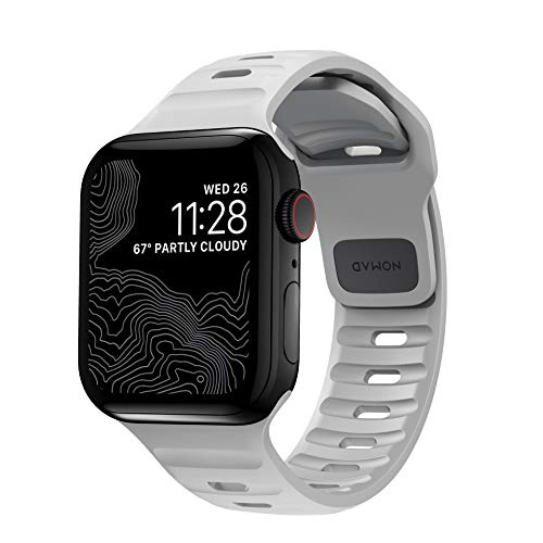 Nomad Sport Band - 45mm | Lunar Gray Apple watch ultra 2 band, Designed to give your Apple Watch a modern and athletic look for intense workouts and everyday wear, Compatible with New Series 10, Ultra & Ultra 2, Series 1-9, and SE - Image 1