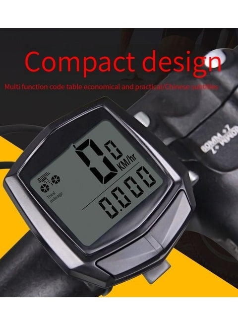 Bicycle Wired Computer Mountain Bike Odometer Speedometer