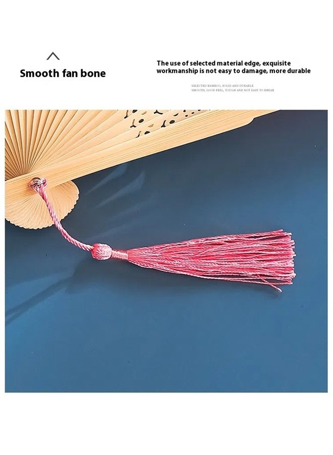 Generic Classical Folding Silk Fan,  Folding Pocket Purse Hand Fan (Pink) - Image 3