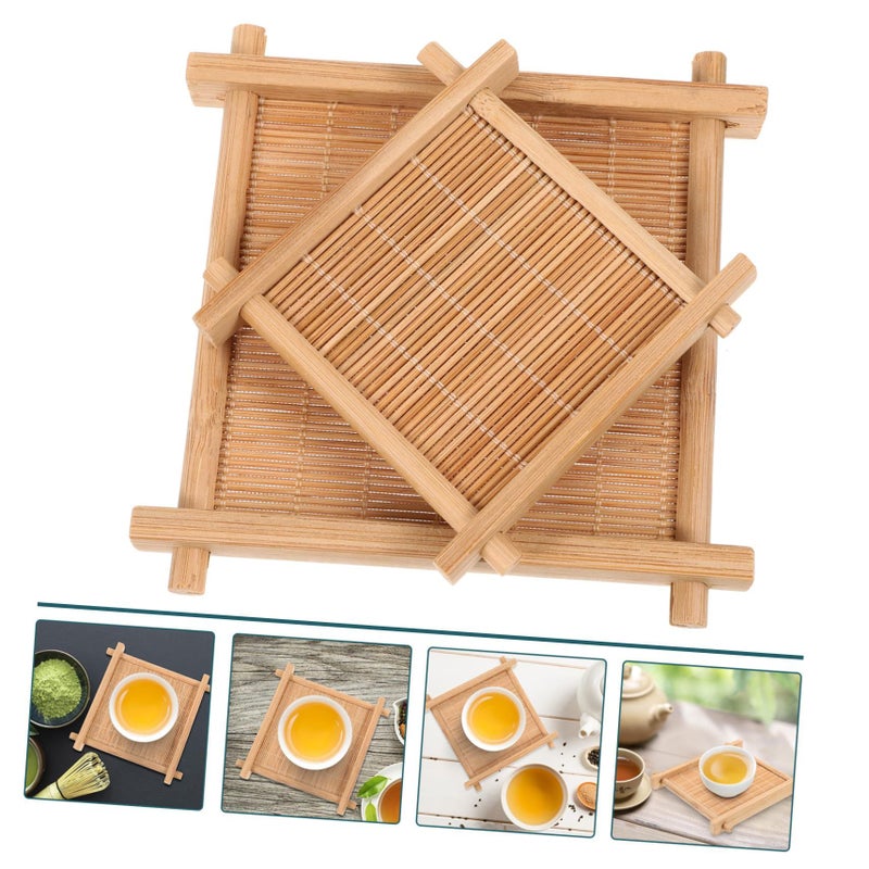 2 Pcs Chinese Style Coaster Mats For Teacup Photography Prop Tea Ceremony Home Decor Background - Image 5
