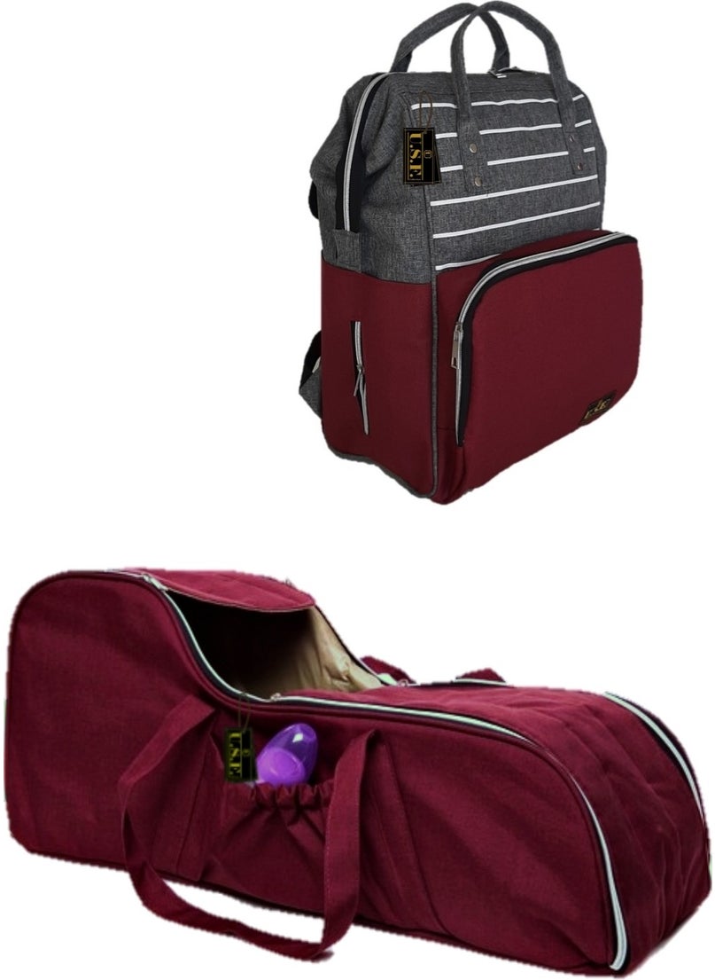 U.S.F Carrycot, Baby Carrier, Stroller + Hospital Release Mother and Baby Care Bag Set of 2  - Image 1