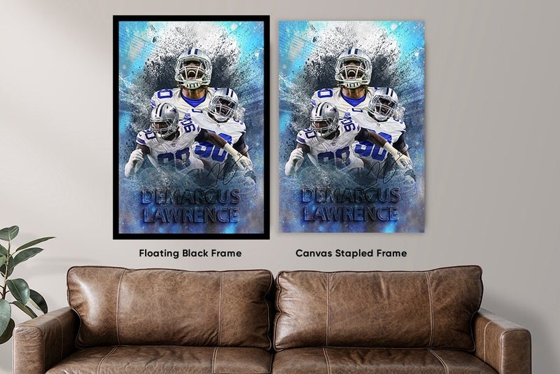 TNESSENTIAL Demarcus Lawrence Wall Art Dallas Cowboys Framed Canvas Poster Football Wall Art Print NFL Artwork Home Decor D37 Birthday Gift - Image 5