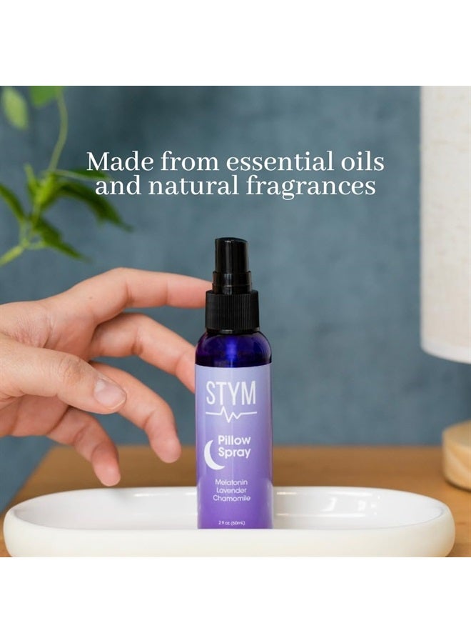 STYM Pillow Spray for Better Sleep with Melatonin, Lavender, and Chamomile, 2 Fl Oz, 2-Pack - Image 2