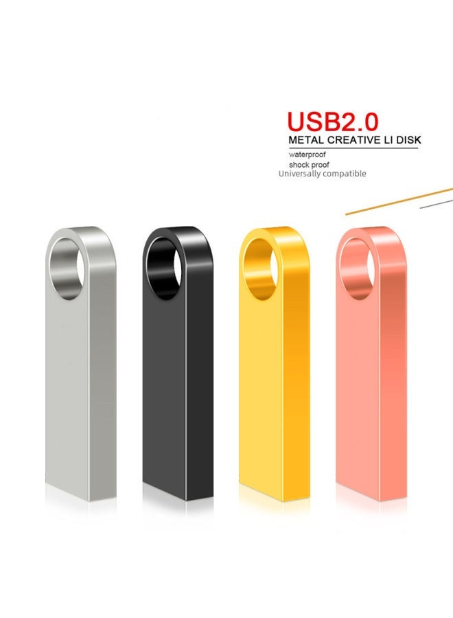 Metal Usb Flash Drive 16gb Car Music 8gb High Speed 64gb Digital Computer Stick Customizable Engraving-Capacity:128GB C6  - Image 2