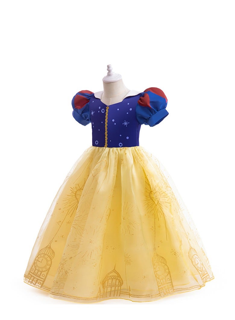 general Princess Dresses Girls Snow Costumes Birthday Party Costume Cosplay Dress up for Little Girls - Image 2