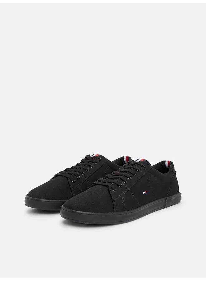 TOMMY HILFIGER Canvas Lace Up Low Top Sneakers