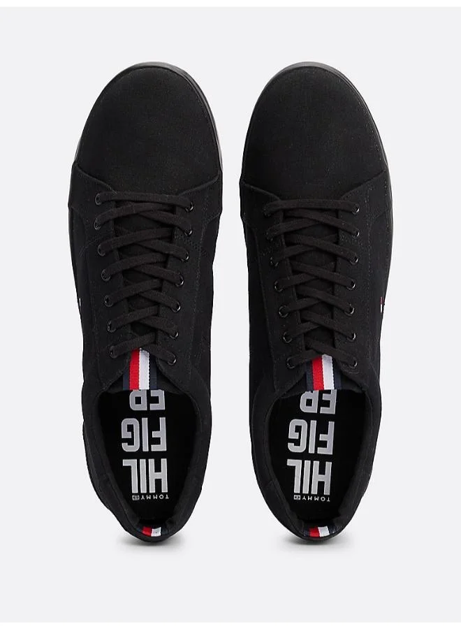 TOMMY HILFIGER Canvas Lace Up Low Top Sneakers