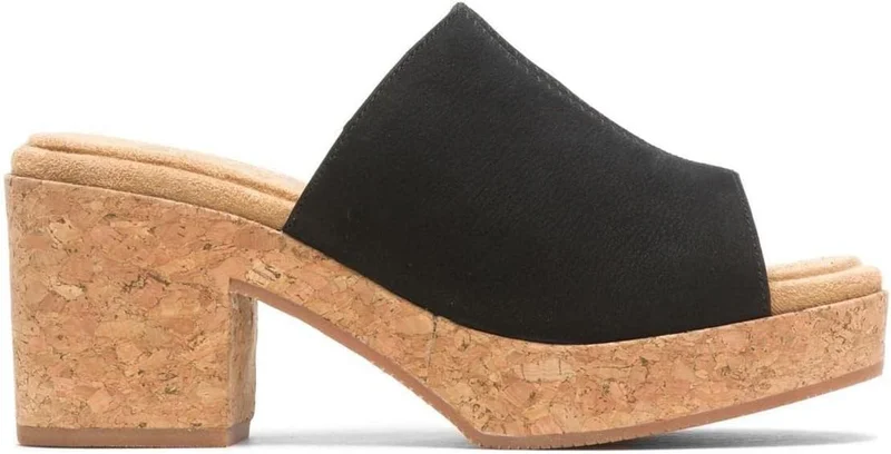 Hush Puppies HUSH PUPPIES Leather Slip-On Heeled Sandals