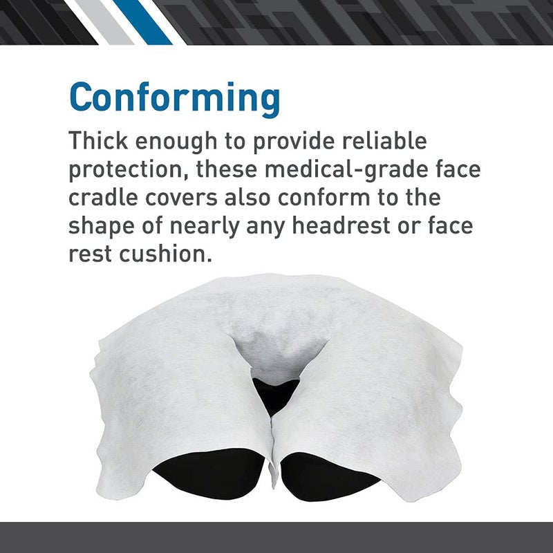 BodyMed Disposable Face Cradle Covers - 1 Pack of 100 Sheets - Medical-Grade, Ultra Soft, Luxurious, Non-Sticking Massage Face Covers/Headrest Covers for Massage Tables & Massage Chairs - Image 5