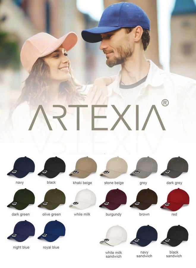 Artexia قبعة بيسبول 100% قطن قبعات للرجال قبعات للنساء أداء تبريد قبعات بيسبول نسائية سوداء بيسبول (أحمر) - Image 2