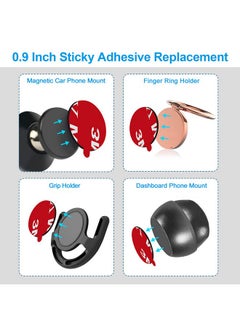 volport 3M Sticky Adhesive Replacement Compatible With Socket Mount Base Volport 10 Pack Vhb Sticker Pads For Car Magnetic Phone Holder And 2Pcs 1.38 Inches Double Sided Tape For Collapsible Grip & Stand  - Image 3