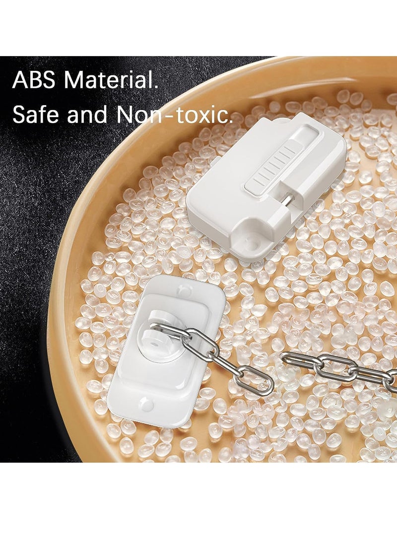 Window Locks, Heavy Refrigerator Locks Fridge Cabinets Drawers Dishwasher Toilet Window and Child Safety Cabinet for Kids Keyless Child Safety Locks Strong non-marking No Drilling 2 Pack - Image 3