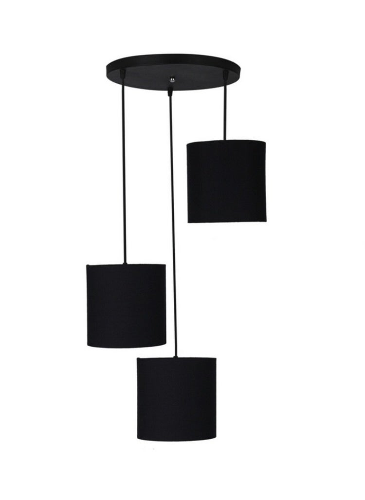 Generic Shabwa Chandelier Fabric And Metal Base Black-80×30 Cm 