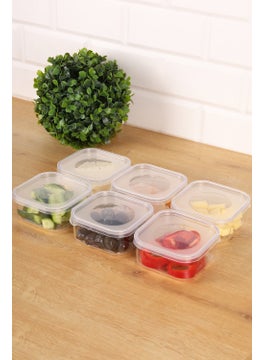 6-Piece Breakfast Set Storage Container Acrylic Food Storage Container with Vacuum Lid 0,25 ml