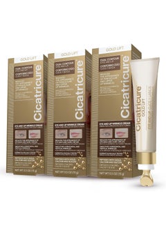 CICATRICURE Cicatricure Gold Lift Dual Contour Eye and Lip Wrinkle Cream Anti Aging Skin Care to Reduce Dark Circles Puffiness  Expression Lines 05 Ounce Pack of 3 