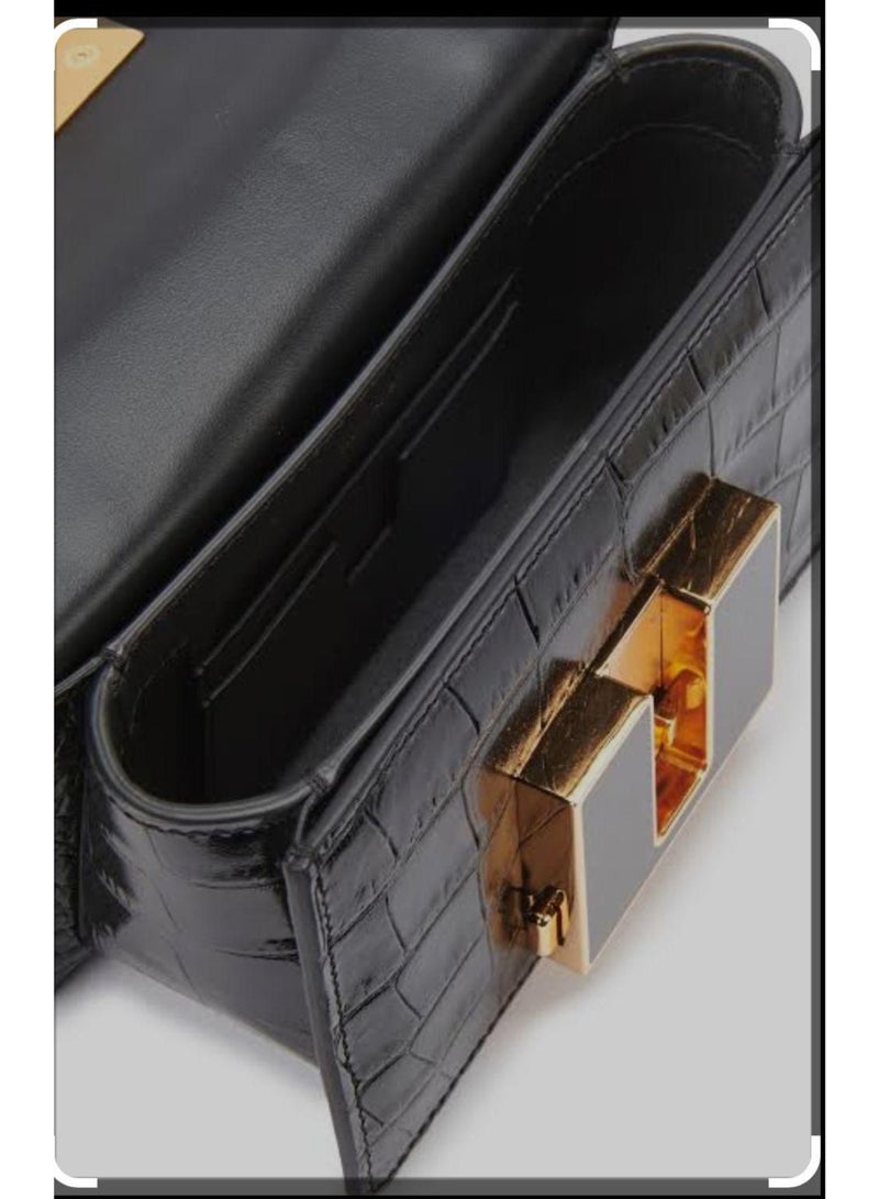 TOM FORD Elegant women’s leather handbag in shiny black color - Image 2